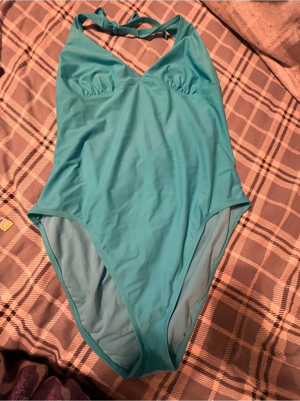Old Navy Teal Halter One-Piece Swimsuit